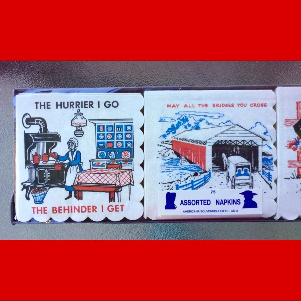 Vintage 70s Humorous Cocktail Party Novelty Napkins Variety Pack MINT NIP